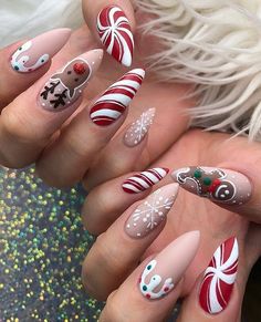 Holiday Nail Designs, Christmas Nails Acrylic, Festival Nails, Live Today