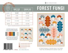 the pattern for forest fun quilt is shown