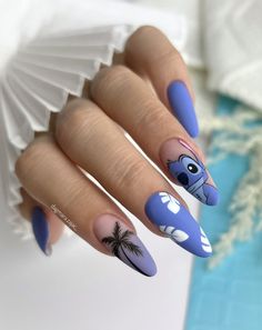 I am a self-taught nail artist from Bulgaria, who loves unusual nail designs. All of the designs are done by me on my own nails. Each of them took me at least 2 hours to finish. I paint well-known characters from the cartoons of your childhood, logos of different brands, parts of TV series and games on my nails. I hope you like them! Disney Acrylic Nails, ليلو وستيتش, Kutek Disney, Fake Nails Designs, Cute Nails For Fall, Nail Art Disney, Nail Art Designs Diy