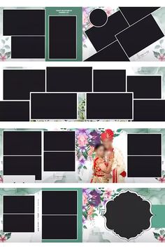 a collage of photos with flowers and frames on the top, bottom and bottom