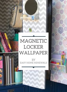 magnetic locker wallpaper by easy home renewals