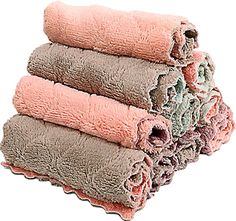 four towels stacked on top of each other