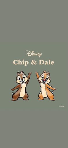 the chip and dale characters from disney's animated movie, chip and dale are dancing together