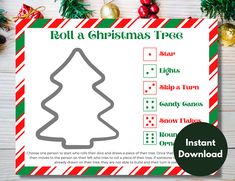 christmas tree roll a christmas tree game