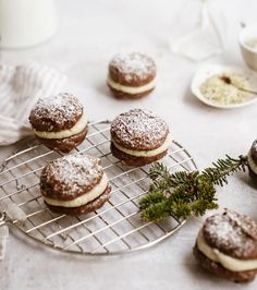 some cookies are sitting on a cooling rack