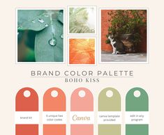 the brand color palette for boho kiss