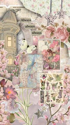 a collage of flowers and pictures with words on the bottom right hand corner that says, always always always always always