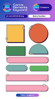 a paper cutout with different shapes and colors on the bottom, including two circles