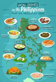 the philippines food map with different dishes