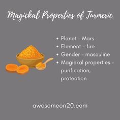 Cumin Magical Properties, Turmeric Witchcraft, Grimoire Topics, Mars Energy, Spell Components, Hearth Witch, Turmeric Uses, Candle Color Meanings