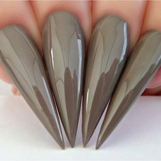 Grey Gel Nails, Taupe Nails, Fab Nails, Snow Place