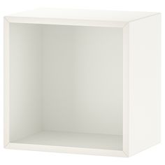 an empty white shelf with no one in it