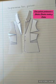 a piece of paper that has been cut out to look like a woman's jacket