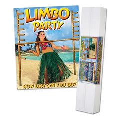 a book with an image of a woman in a hula skirt and the title limbo party how low can you go?