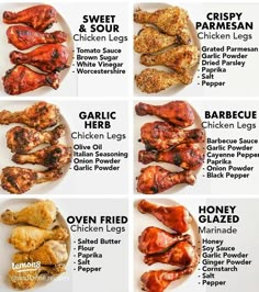 an image of different types of chicken wings