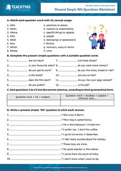 a worksheet with two questions for students to use in an english language class