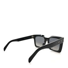 This is an authentic pair of CELINE Acetate Square Sunglasses CL40130F in Black. These stylish sunglasses have a classic thick black frame with black lenses. These chic sunglasses feature three small studs and a gold Celine logo at the temple and thick arms. Thick Arms, Celine Logo, Chic Sunglasses, Stylish Sunglasses, The Temple, Polarized Sunglasses, Square Sunglasses, Black Frame, Temple