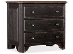 an old wooden chest with three drawers