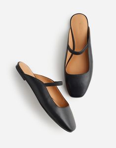 The Greta Ballet Flat Mule | Madewell Leather Industry, Animal Print Shoes, Madewell Shoes, Suede Flats, Black Ballet Flats, Womens Mules, Silver Shoes