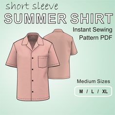 the short sleeve summer shirt is shown in pink