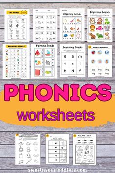 the phonics worksheets for children to practice their phonicic skills