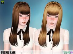 Ts3 Cc, Hair Set, Sims Hair, Hair Setting, Sims Community, Braided Headband, Everyday Hairstyles, Mori Girl, Light Hair