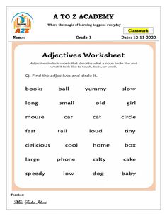 a to z academy worksheet with the words and numbers in english on it