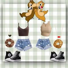 Disneybound Chip And Dale, Disneybound Outfits Duo, Chip And Dale Disneybound, Disney Duo Outfits, Disney World Essentials, Park Ootd, Disney Cruise Outfits, Disney Vacation Outfits, Outfits For Occasions