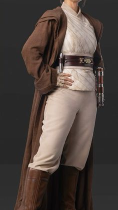 a star wars action figure is shown in full costume and holding his hands on his hips