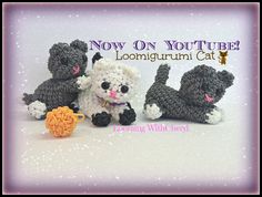 there are crocheted stuffed animals sitting next to each other with the caption now on youtube