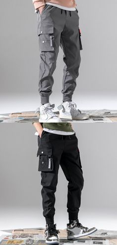 Cyberpunk Fashion Men, Track Pants Mens Fashion, Techwear Men Outfit, Street Fashion Outfits, Urban Techwear, Aesthetic Fashion Men, Mens Techwear, Casual Techwear, Techwear Men