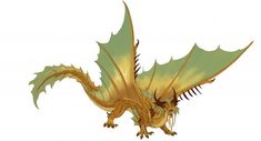 a golden dragon is standing on its hind legs