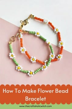 how to make flower bead bracelets with the text, how to make flower bead bracelet