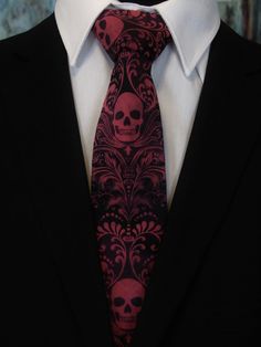 Skull Neck Tie Skull Ties Very Limited Production. Please | Etsy Skull Tie, Gothic Wedding Theme, Dark Wedding Theme, Halloween Themed Wedding, Goth Wedding, Dark Wedding, Rock N’roll, Future Wedding Plans, Gothic Wedding