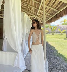 Beach Outfit Minimalist, Korea Beach Outfit, Korean Summer Outfits Beach, Siargao Outfit, Boracay Outfit, Simple Beach Outfit, White Beach Outfit, Beachy Summer Outfits, Swimwear Outfits