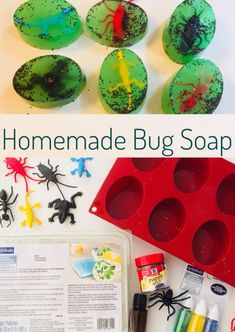 the homemade bug soap is ready to be made into an art project for kids and adults