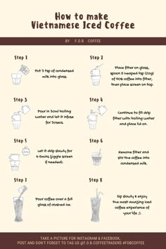 How to make Vietnamese Iced Coffee French Press Coffee Recipe, Vietnamese Iced Coffee Recipe, Rustic Coffee Shop, Coffee Food Truck, Vietnamese Style, Tea Drink Recipes, Coffee Shop Business