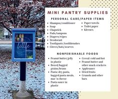 Free Food Pantry, Community Pantry, Winter List, Homeless Care Package, Little Free Pantry, Teen Projects, Community Service Ideas, Free Pantry, Elementary Books