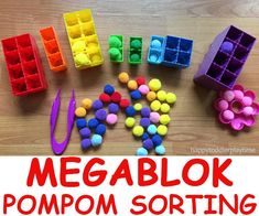 the megabolk pom sorting game is fun for kids