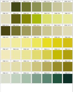 the color chart for different paints