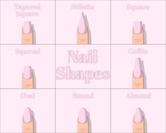 What are the different nail shapes – The Nail Tech Diaries Houston Nail Techs, Nail Tech Advice, Broad Nails, Beginning Nail Tech, Nail Tech Tips And Tricks, How To Shape Nails Step By Step, Nail Tech Policies, Nail Tech Notes