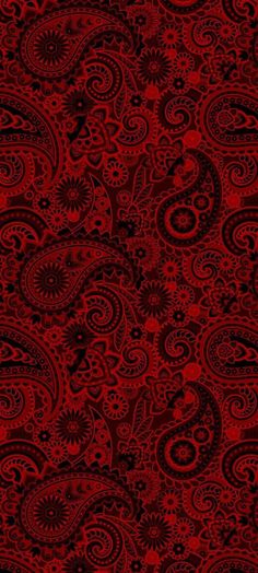 a red and black paisley background