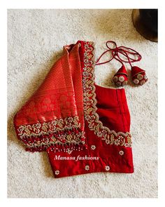 Blouse Designs Latest Maggam Works, Red Silk Blouse Designs For Saree, Blouse Designs For Red Silk Saree, New Work Designs For Blouses, Blouse Work Design Simple, Designer Blouse Work, Magam Blouse Designs Latest Simple, Work On Hands Blouse, All Over Work Blouse Design Latest