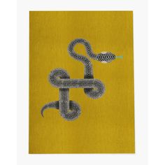 an image of a snake on a yellow background