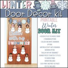 the winter door decor kit is shown