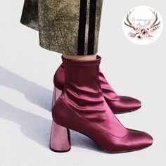 Absolutely Stunning! Statement Boot! Upper Fabric Berry Colored Mirrored Block Heel Rounded Toe Cushion Footbed Zipper Closure Sold Out Online New Without Box Walking In High Heels, Sock Boot, Boots Female, Womens Footwear, Square Toe Shoes, Sock Booties, Sock Boots, As Pictures, Chunky Heels Boots