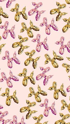 gold and pink butterflies on a pink background