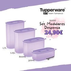 tupperware set modulares deep purple