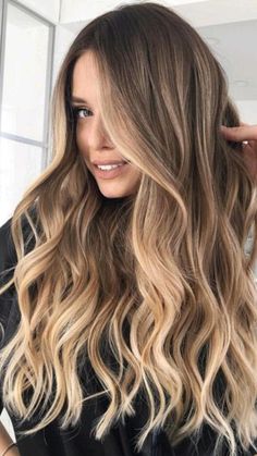 Brown To Blonde Balayage, Blonde Afro, Blonde Balayage Highlights, Brown Hair With Blonde Highlights, Celebrity Hair Stylist, Dirty Blonde, Long Wavy Hair