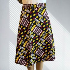 Ankara/ African print wrapper skirt fits one size length/ height from waist 24.5 inches Ankara Straight Skirt, Ankara Wrap Top And Skirt, African Wrap Skirt, Kitenge Wrap Skirt, Wrapper Skirt, Ankara Wrap Skirt, African Print Skirt Wrap, Skirt African Print, Mid Skirt